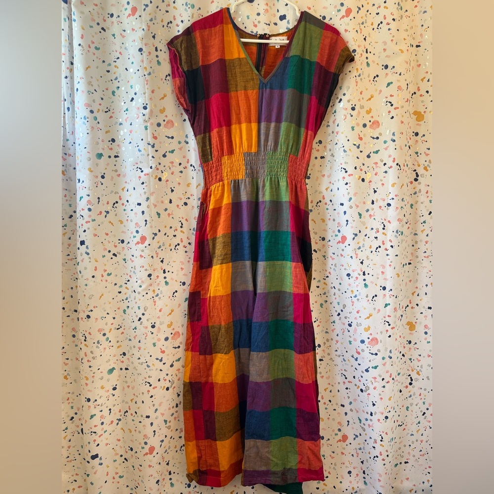 Multi Color Check Jumpsuit